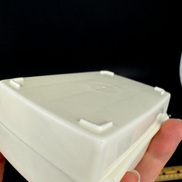 Vtg Lustro Ware Plastic Travel Hinged Bar Soap Container w Starburst White READ - Picture 12 of 15